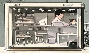 Booth.pm创作者同人本子漫画销售平台，展示个人创作者发布原创漫画作品的页面，清新简洁的界面设计